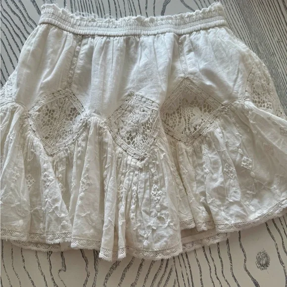 LOVESHACKFANCY adia skirt in true white sz XS - Picture 5 of 7